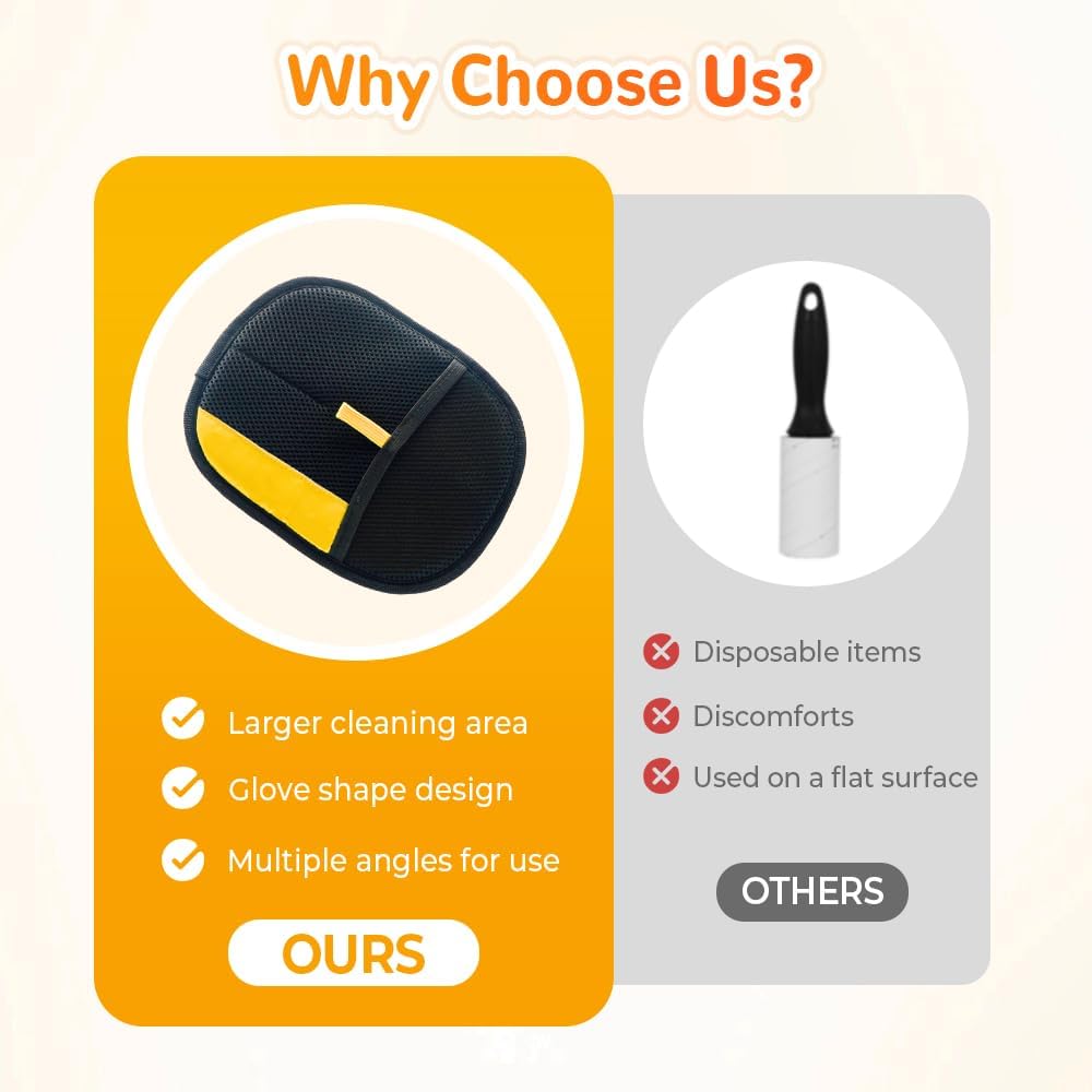 soputry Pet Hair Remover Gloves, 2025 New Electrostatic Gloves Pet Hair Glove Reusable Cat Grooming Hair Mitt Glove - Image 2