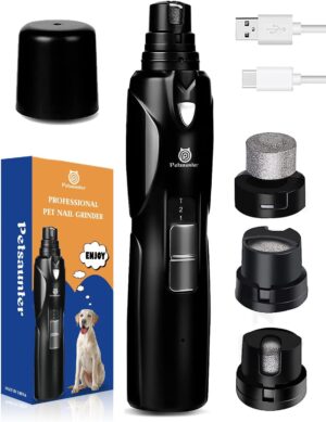 Dog Nail Grinder, 2-Speed and LED L...