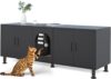 Double Litter Box Enclosure with Ca...