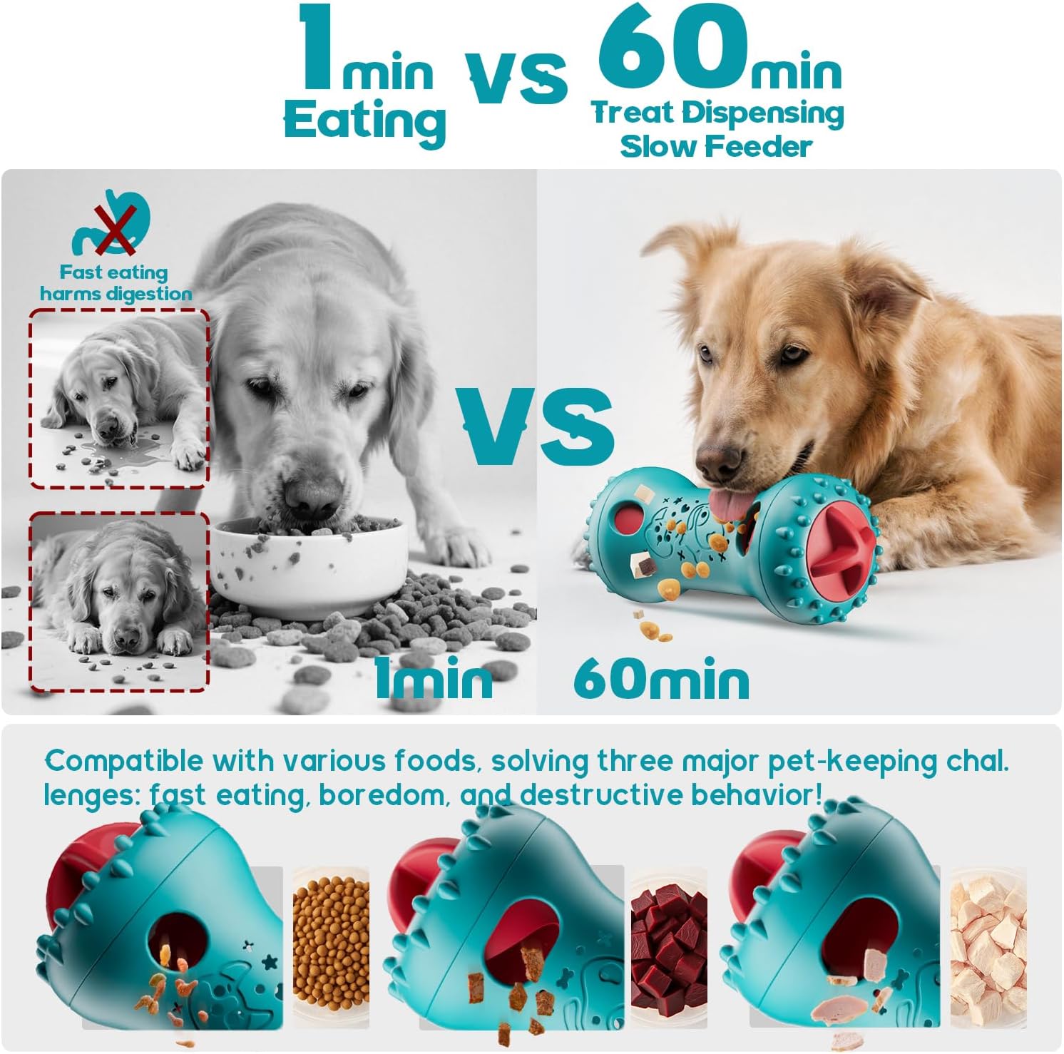 knitly Interactive Dog Toys, Adjustable Treat Dispensing Toy to Keep Them Busy, Dog Enrichment for Brain Stimulation & Cognitive for Puppy Puzzle to Reduce Boredom - Ideal Gift for Cats and Dogs - Image 3