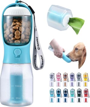 Dog Water Bottle with Food Containe...