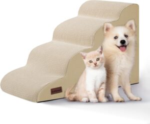 4-Step Dog Stairs and Ramp for Beds...