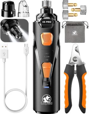 Dog Nail Grinder with 2 LED Lights ...