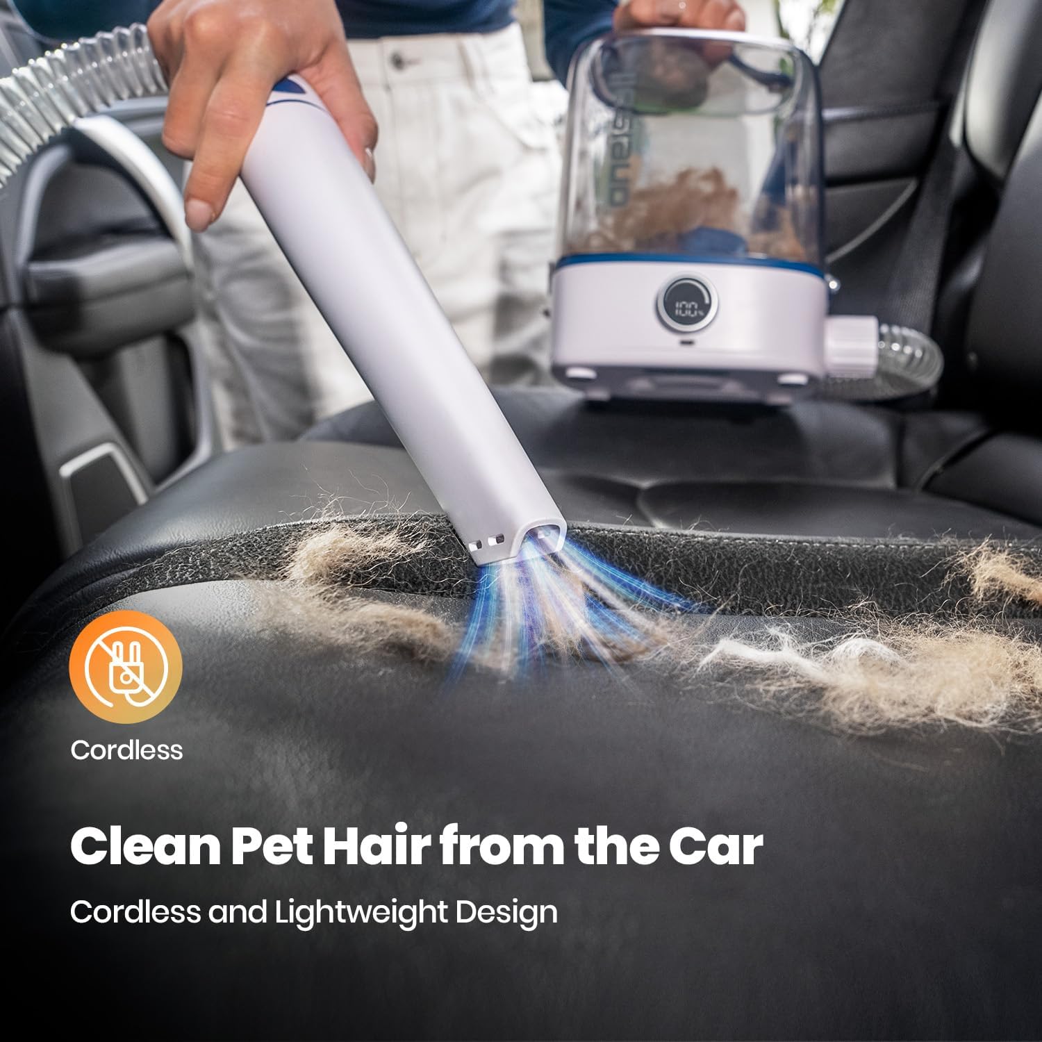 oneisall Cordless Dog Grooming Vacuum Kit, Dog Grooming Kit with 5100mAh & 11-in-1 Pet Tools, 3L Dust Cup, Low Noise for Shedding & Grooming and Suitable for Home/Car Cleaning,Comfy L1 - Image 6