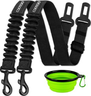 COOYOO Dog Seat Belt,3 Piece Set Re...