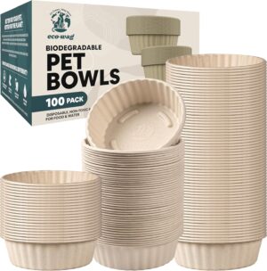 100-Pack 28oz Biodegradable Pet Bow...