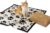 Small Pet Blanket – GOTS Certitied 100% Organic Cotton, Double Layer Plush Sherpa, Beige Jacquard Paw Knit, 30″x40″, Ideal for Small Dogs and Cats – Soft and Warm