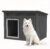 Bifanuo Dog House Outdoor Indoor for Large Dog – Weatherproof & Removable Roof, Easy Assemble and Clean for Medium to Large Dogs(Classic Black, 41.2″ L x 31″ W x 31.5″ H)