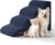 4-Step Dog Stairs and Ramp for Beds or Couches,Non-Slip Sturdy Pet Steps for Small Dogs and Cats,17.4″ H,Blue