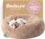 Bedsure Calming Dog Bed Medium Size Dog – Donut Washable Medium Pet Bed, 30 inches Anti-Slip Round Fluffy Plush Faux Fur Cat Bed, Fits up to 45 lbs Pets, Camel