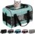 Cat Carrying Case Pet Dog Carrier Soft-Sided Cat Bag Airline Approved, Pet Travel Carrier Up to 15 Lbs, Collapsible Cats Carrier Dog Carrier for Medium Small Cats Dogs(17x11x11 Green)